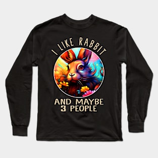 Hoppy Hare Stylish Tee Celebrating the Charm of Rabbits Everywhere Long Sleeve T-Shirt